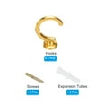 thumbnail image 3 of Uxcell Curtain Holdback Wall Mounted Curtain Tiebacks Screw Hooks Hanger Holder Gold 2 Pack, 3 of 6