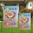 thumbnail image 4 of Peace Love Pride Persian with Rainbow Sunglasses LGBT LGBTQ+ Garden Flag 12x18in Double Sided Cat Lover Kitten Owner Gifts Outdoor Decor - 01004, 4 of 5