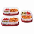 thumbnail image 5 of Rubbermaid Food Storage Container Set with Dividers, 5.1 Cup, Red, Pack of 3, 5 of 6