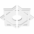 thumbnail image 2 of 10"OD x 3"ID x 5 1/2"C x 1"P Axel Architectural Grade PVC Contemporary Ceiling Medallion, Two Piece, 2 of 7