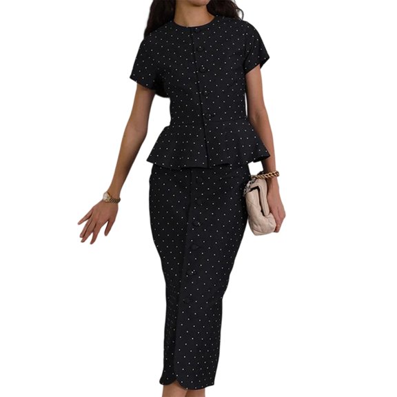 Women 2 Piece Skirt Sets Skirt Outfits Casual Matching Dress Set