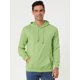 thumbnail image 3 of Sudadera con capucha para hombre, manga larga, con cordón sólido y bolsillo Verde claro S, 3 of 6