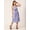 Blue, variant on DressBerry Women's Printed Cotton Poplin Strap Shoulders Dress Sleeveless Calf Length Smocked Front Flared Hem Casual&nbsp;Summer Wear Midi Length Light Weighted Wavy Party Wear Dress