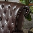 thumbnail image 3 of Templeton Oversized Tufted Hazelnut Brown Leather Club Chair, 3 of 4