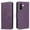 Purple, variant on Case For Samsung Galaxy A57 5G【RFID Blocking】with Multi-Card Holder Bills Slot, Calfskin-Texture Vegan Leather Magnetic Wallet Case,Black,For Galaxy A57 5G