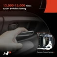 thumbnail image 5 of A-Premium Rear Left Driver Side Interior Door Handle Compatible with Honda Accord 1990 1991 1992 1993, Gray Housing with Chrome Lever, Replace# 72660SM4003ZG, 5 of 8