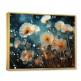thumbnail image 2 of Designart "Blue Dandelion Floral Euphony V" Floral Floater Framed Wall Art Print, 2 of 7