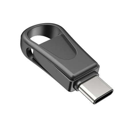 32GB USB C Flash Drive for Android Phones OTG Samsung External Storage Photos Stick Topesel Swivel USB 3.0 Thumb Drive Black