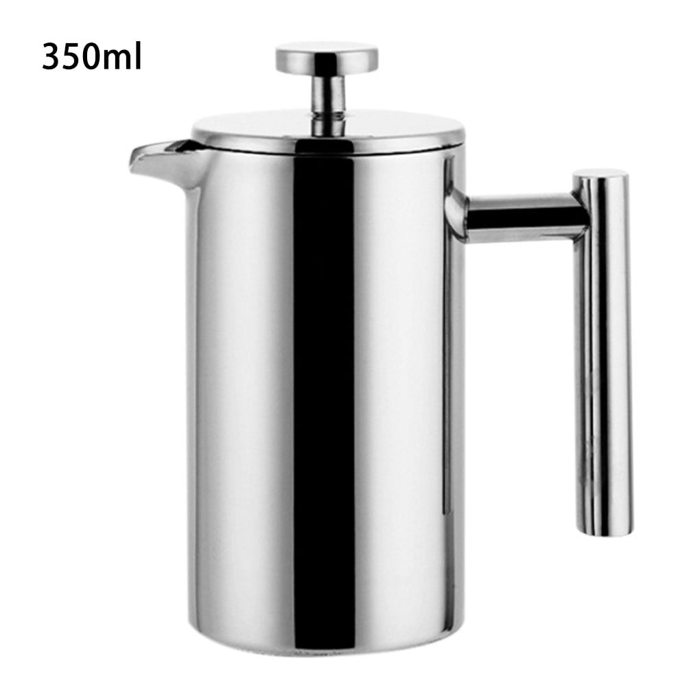 304 Stainless Steel Coffee Percolator Double strainer Tea Maker Home Kitchen Drink Tool 350ml