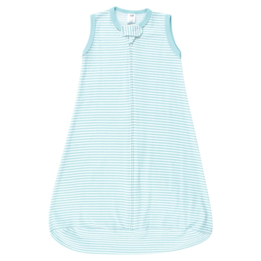 Hudson Baby Cotton Long-Sleeve Wearable Sleeping Bag, Sack, Blanket, Mint Milk Cookies Sleeveless, 0-3 Months
