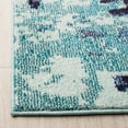 thumbnail image 4 of SAFAVIEH Madison Candelario Abstract Polka Dots Area Rug, Turquoise/Navy, 3' x 3' Square, 4 of 7