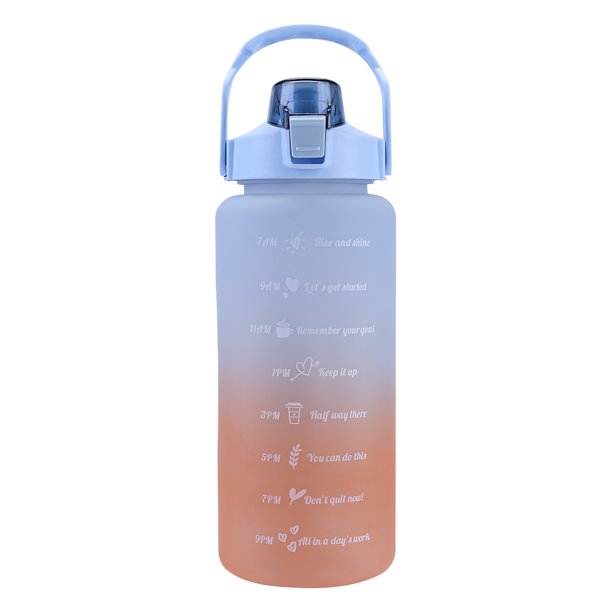 Botella Plástico Con Marcador Tiempo para Al Aire Libre Viajes Fitness Portátiles Portátil