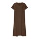 thumbnail image 3 of WILLBEST Vestido De Verano Para Mujer, Vestido Informal Holgado De Lino Con Cuello En V Y Manga Corta, Vestido De Día Cómodo De Color Sólido, 3 of 3