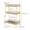 thumbnail image 5 of 3 Tiers Countertop Organizer Gold Bathroom Vanity Counter Box W/ Storage Basket, 5 of 19