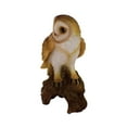 thumbnail image 3 of Garden Decor Animal Statue Small Barn Owl On Stump, 3 of 5
