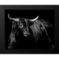 thumbnail image 2 of Chapman, Julie T. 24x20 Black Modern Framed Museum Art Print Titled - Brindle Rodeo Bull, 2 of 5