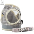 thumbnail image 2 of Gustave Dog Plaid Chest Harness and Leash Set Reflective Breathable Mesh Pet Vest Puppy Soft Padded Adjustable Harness Straps for Small, Medium, Large Dogs Cat "Khaki, XS", 2 of 12