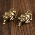 thumbnail image 6 of FRCOLOR Mini Cow Figurine Retro Brass Cow Statue Desktop Vintage Animal Sculpture Home Ornament, 6 of 8