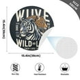 thumbnail image 3 of Tiger Leopard Wildlife Black Round Placemats Plate Mats 15 Inch Non-Slip Heat Resistant Washable PVC Set Indoor for Kitchen Dining Table 1PC, 3 of 6