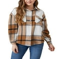 thumbnail image 2 of Family Matching Women Girls Flannel Plaid Jacket Shacket Long Button Down Shirt Coat, 2 of 6
