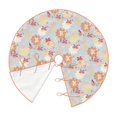 thumbnail image 3 of Salouo Butterfly Flower Christmas Tree Skirt 36" Farmhouse Christmas Decorations Snowman Xmas Tree Skirt Tree Mat for Holiday Party Decor, 3 of 8