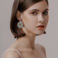 thumbnail image 3 of Aretes Elegance 11 Diseños Azul Naranja Hechos a Mano con Cuentas, 3 of 7