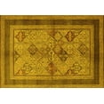 thumbnail image 1 of Ahgly Company Machine Washable Indoor Rectangle Oriental Yellow Industrial Area Rugs, 8' x 12', 1 of 4