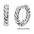 thumbnail image 3 of GHSOHS Earring Backs Minimalist Silver Hoop Earrings for Women Men Fashionable Exquisite Zircon Small Ball Earrings Twisted Circle Ea rrings Jewelry Gift Sterling Silver Earrings Fashion Earings, 3 of 7