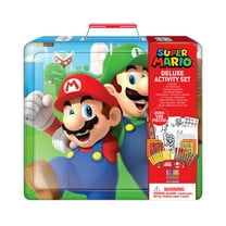 Nintendo Super Mario Deluxe Activity Art Set with Metal Carrying Case, for Boys and Girls, 500  Pieces