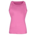 thumbnail image 5 of Resicozy Womens Sleeveless Racerback Fashion Crew Neck Casual Basic Ribbed Fitted Tank Top Hot Pink 2XL, 5 of 5