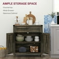 thumbnail image 4 of HOMCOM Buffet-Vaisselier de Style Ferme avec Tiroir et Tablette Ajustable, 4 of 10