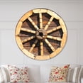 thumbnail image 2 of Designart 'Antique Wagon Wheel ' Farmhouse wall clock, 2 of 6