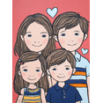 thumbnail image 1 of Qisvanset Custom Family Portrait Canvas Wall Art 15.75x11.81 Inches, 1 of 8