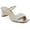 Silver, variant on BADGLEY MISCHKA Womens Silver Embellished Orsen Square Toe Block Heel Slip On Heeled Sandal 7.5
