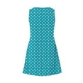 thumbnail image 4 of Generic Women Summer Polka Dot Dress V Neck Sleeveless Loose Fitting Dresses Flowy Comfy Beach Vacation Mini Tank Dress, 4 of 5