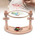 thumbnail image 5 of Adjustable Embroidery Stand, Rotated Stand Beech Wood Embroidery Hoop Holder for Arts Crafts Sewing Needlework Wood, 5 of 6