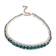 thumbnail image 4 of Conjunto de collar y pendientes con diamantes cuadrados, moderno, lujoso, cadena de clavícula, personalizado, accesorio de alta sensibilidad, 4 of 6