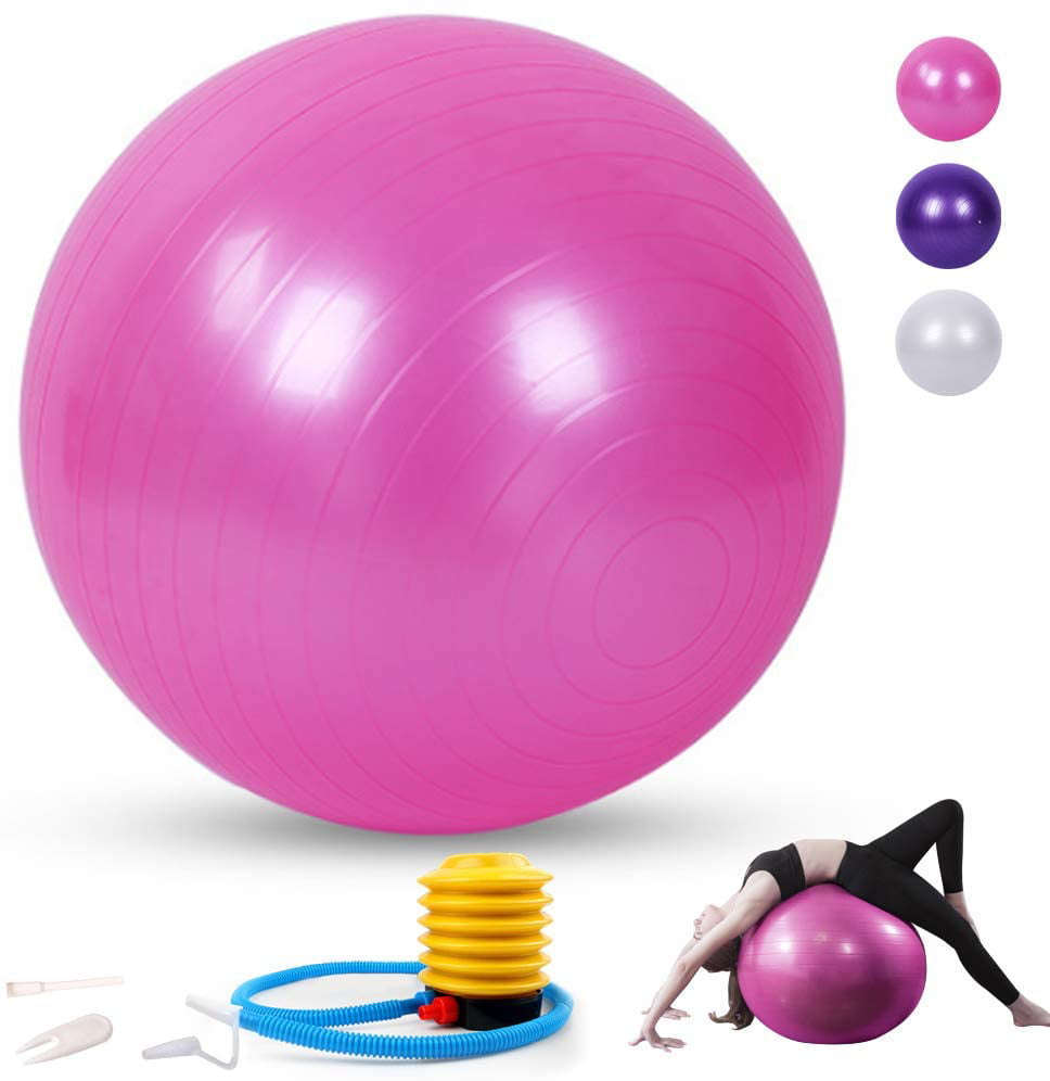 75CM/29" Large Exercise Yoga Ball with Pump Anti Burst Workout Balance Stability 