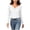 White, variant on SROBPTY Womens Fall Top Solid V-Neck Long Sleeve Sport with Ruffle Shirts
