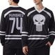 thumbnail image 1 of Camiseta de hockey Marvel para hombre talla XL, negra, Punisher, manga larga, 1 of 7