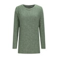 thumbnail image 6 of yoeyez Long Sleeve Shirts For Women Dressy Casual Soft Brushed Ribbed Tops Crewneck Loose Lightweight Sweaters Fall Winter Clothing Green,XXL, 6 of 6