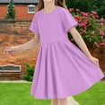 thumbnail image 5 of Bxsruta Short Sleeve Casual Dress with Pockets and Loose Fit, Comfortable Stretchy Fabric for Daily Wear, Holiday Activities, and Outdoor Gatherings, 5 of 8