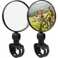 thumbnail image 1 of par de mini espejos reflectores convexos universales para manillar de bicicleta de ciclismo, 1 of 5
