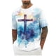 thumbnail image 2 of Ceisia Men's Printed Casual T-shirt Loose Short Sleeve Round Neck Summer Fashion Outdoor Tee Tops Blue XXXL Gifts, 2 of 7