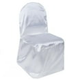 thumbnail image 4 of Efavormart 100 PCSWhite Glossy Satin Banquet Chair Covers, Reusable Elegant Chair Covers, 4 of 10