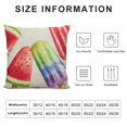 thumbnail image 5 of Orinice   Summer Pillow Covers   Watermelon Blueberry Rainbow Ice Lolly Decorative Throw Pillow Case Cushion Cover  ome Decor for Bedroom Sofa Living Room Couch Chair Outdoor 18x18in, 5 of 5