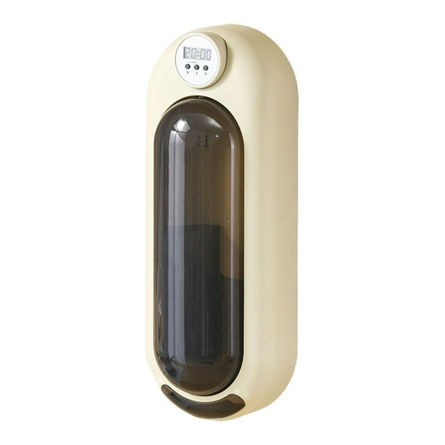 Porta palillos, organizador de cubiertos con temporizador, montaje en pared, resistente, práctico, Gris