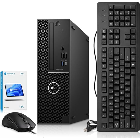 Restored Dell Precision 3431 Desktop PC | Intel Core i7-8700 6-Core Processor | Windows 11 Pro | 8GB DDR4 Memory | 128GB SSD | Wi-Fi | Keyboard & Mouse | Home & Office Computer