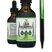 Chlorophyll Liquid Drops - Peppermint Flavored, Natural and Vegan Safe (Rich, Full Texture and Taste, Not Watered Down) for Skin Health, and Immune Function (Lquidas de Clorofila) by Double Wood