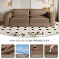 thumbnail image 4 of 93" King Size 3-in-1 Convertible Sleeper Sofa Bed with Chaise, Pull Out Couch Modern Living Room Furniture, Camel Teddy Fabric, 4 of 7